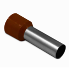 Kit Terminal Pré-isolado Tubular Simples Longo 25mm² | Marrom